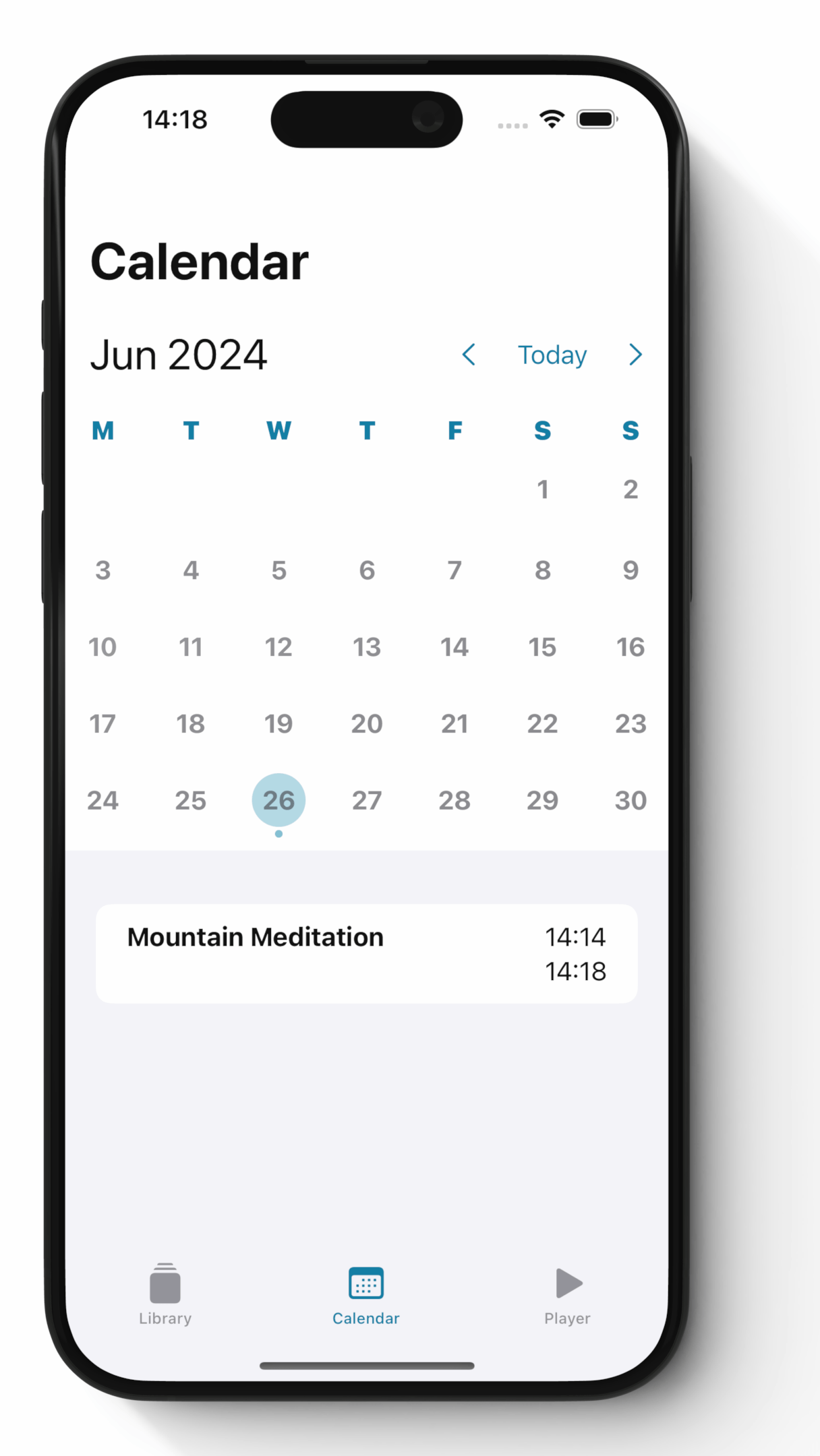 Track your meditation sessions.